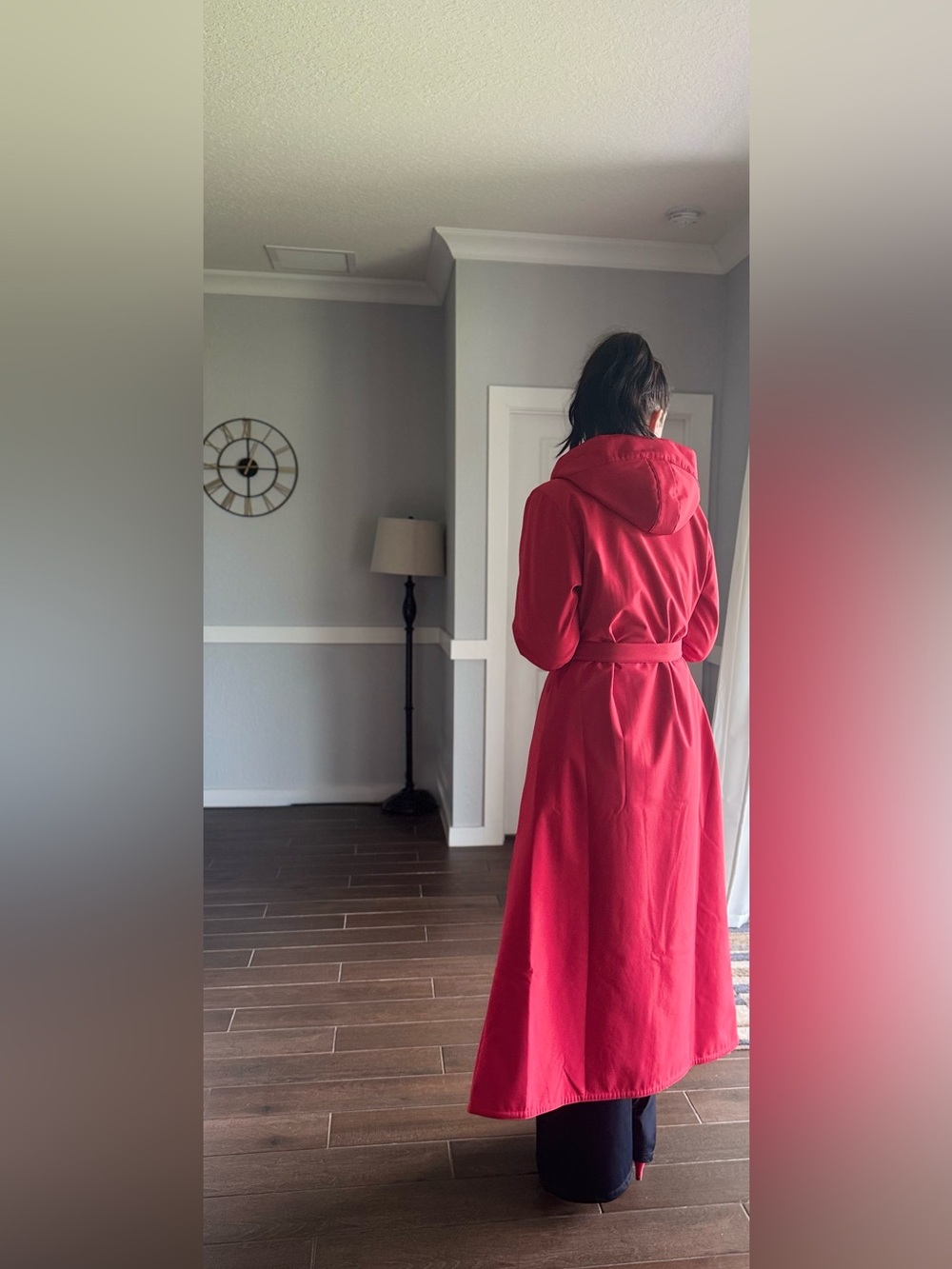 Rainsisters trapeze, classic trench, red coat - Picture 2 of 11